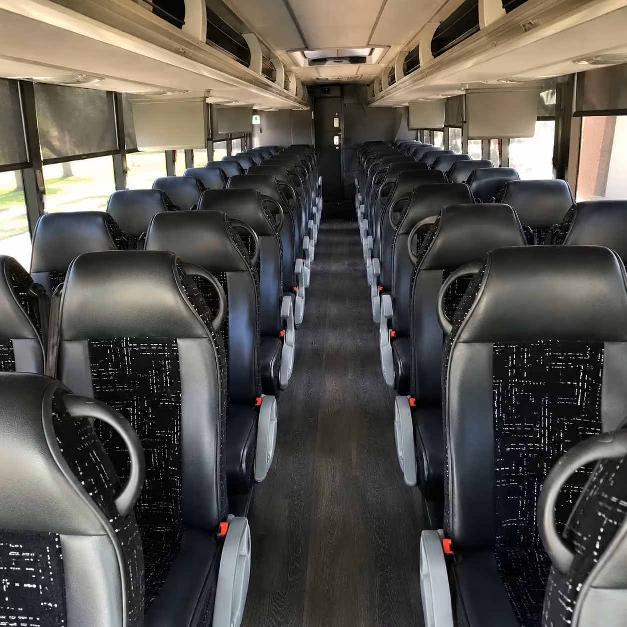 56 passenger charter bus inside